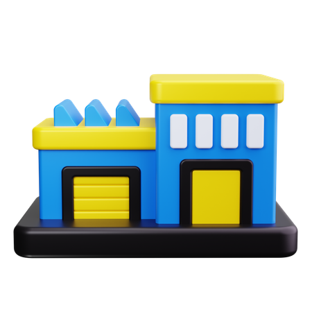 Factory Building  3D Icon