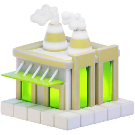 Factory Building  3D Icon