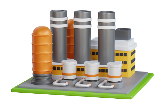 Factory Building  3D Icon
