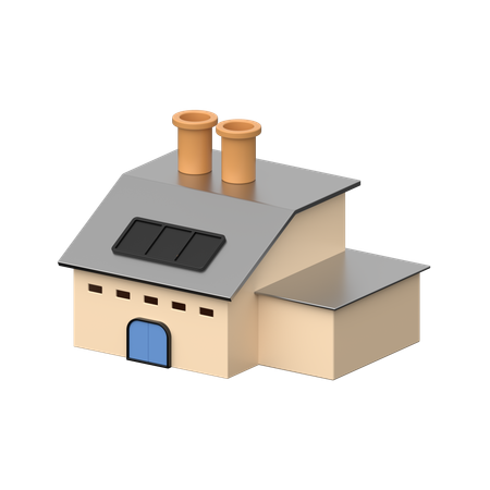 Factory Building  3D Icon