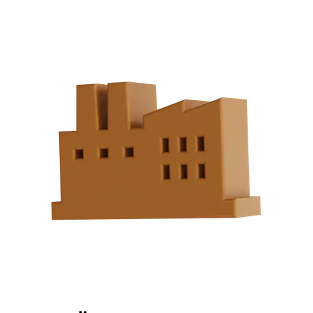 Factory Building  3D Icon