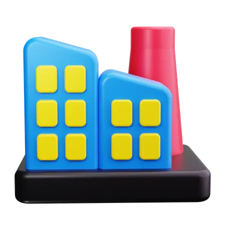 Factory Chimney  3D Icon