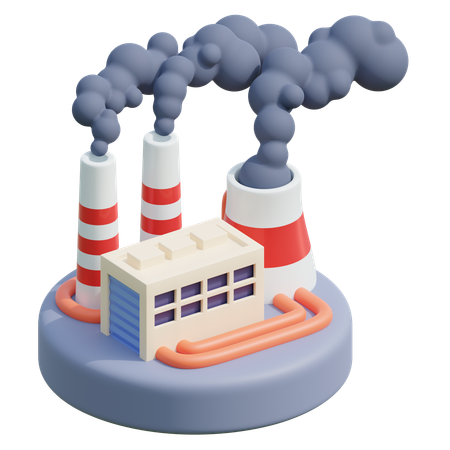 Factory Emissions  3D Icon