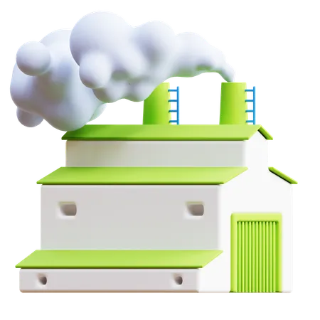 Factory Emissions  3D Icon