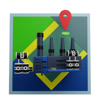 Factory Location  3D Icon
