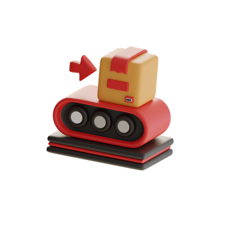 Factory Shipping Conveyor  3D Icon