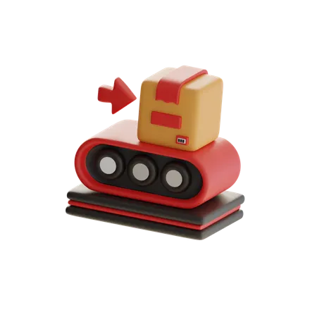 Factory Shipping Conveyor  3D Icon