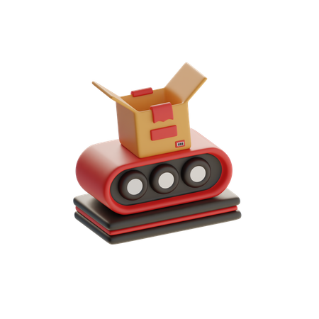 Factory Shipping Conveyor  3D Icon