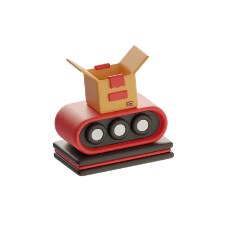 Factory Shipping Conveyor  3D Icon