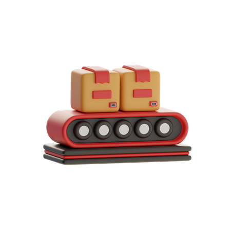 Factory Shipping Conveyor  3D Icon