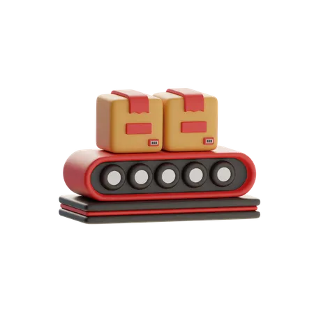 Factory Shipping Conveyor  3D Icon