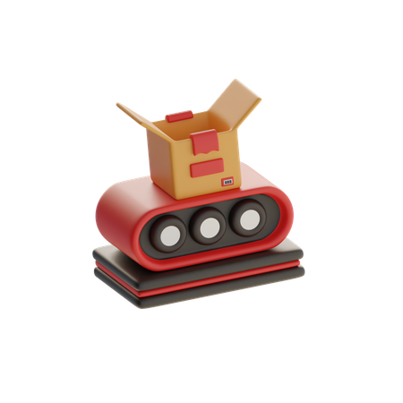 Factory Shipping Conveyor  3D Icon