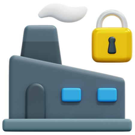 Factory Shutdown  3D Icon