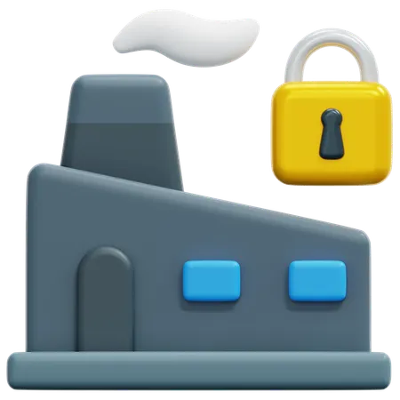 Factory Shutdown  3D Icon