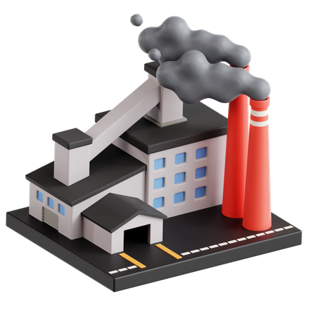 Factory Smoke  3D Icon