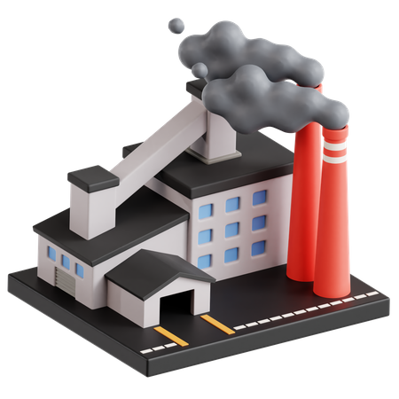 Factory Smoke  3D Icon