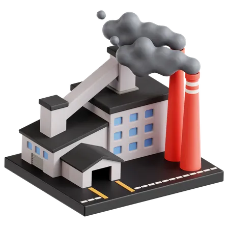 Factory Smoke  3D Icon
