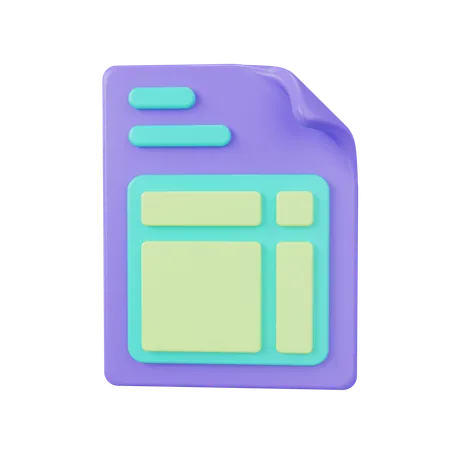 Factura  3D Icon