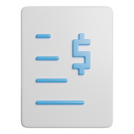 Factura  3D Icon