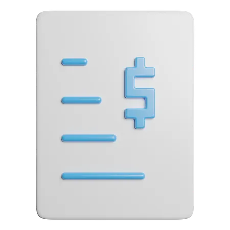 Factura  3D Icon