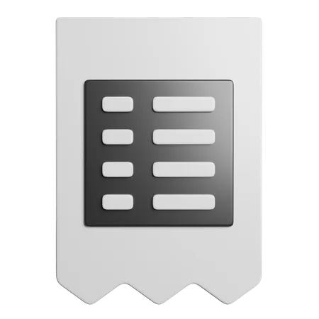 Factura  3D Icon