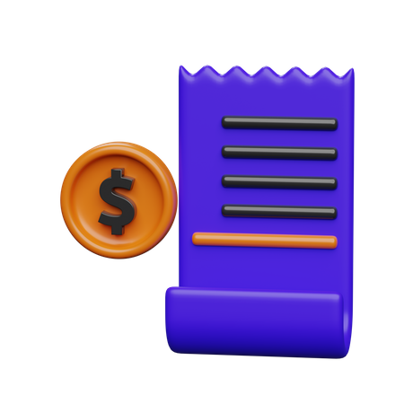 Factura  3D Icon