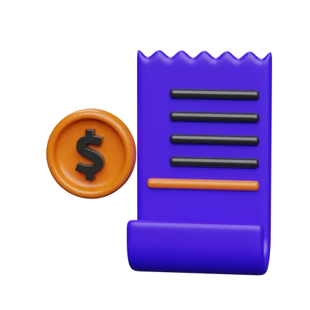 Factura  3D Icon