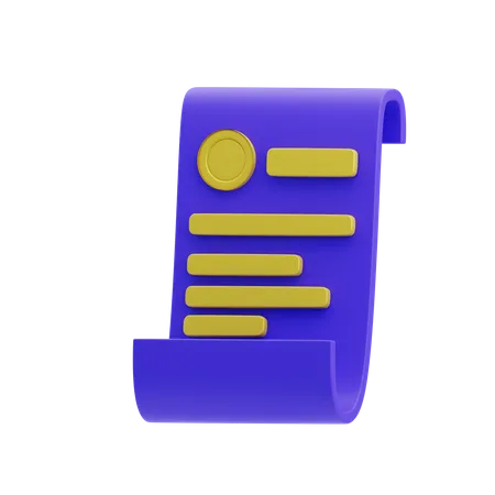 Factura  3D Icon