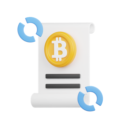 Billete de bitcoin  3D Icon