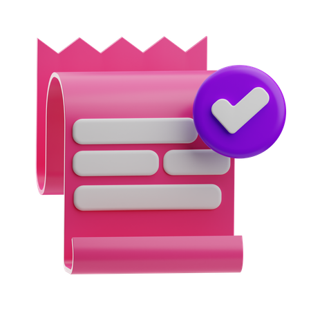 Comprobar factura  3D Icon