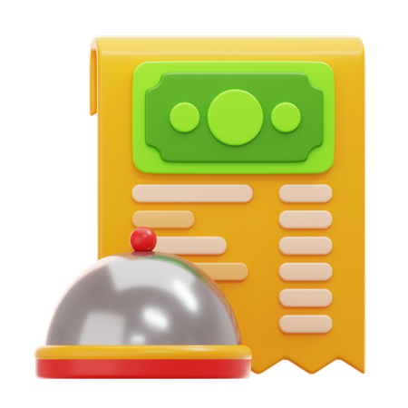 Factura de comida  3D Icon