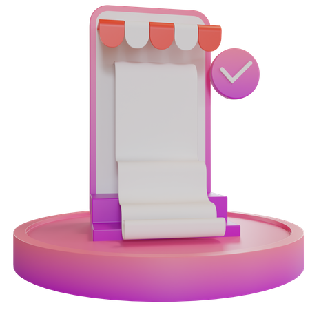 Factura de compras  3D Illustration