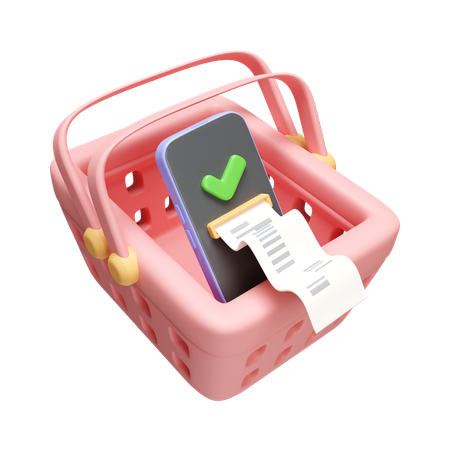 Factura de compras en línea  3D Icon