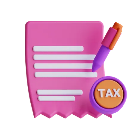 Factura de impuestos  3D Icon