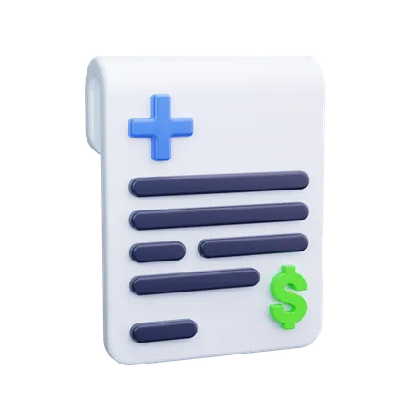 Factura medica  3D Icon