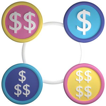 Rotación de dinero  3D Icon