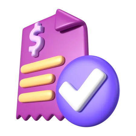 Facturas  3D Icon