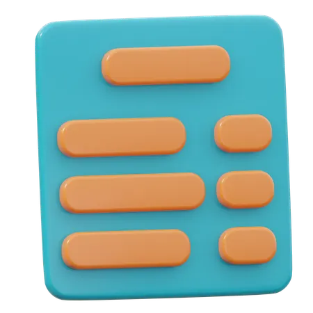 Facture  3D Icon