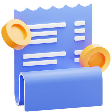Facture  3D Icon