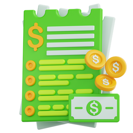 Facture  3D Icon