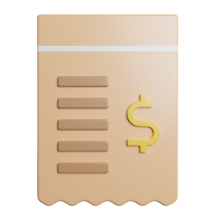 Facture  3D Icon