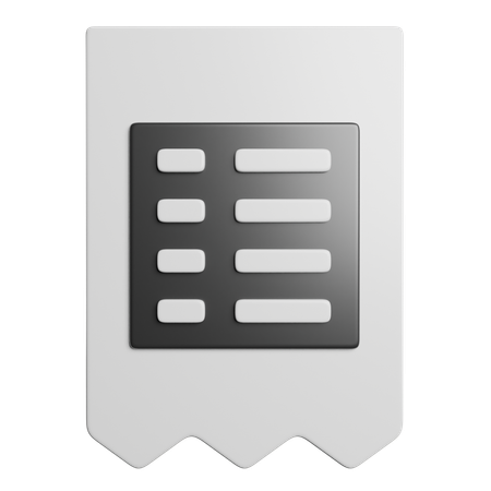 Facture  3D Icon