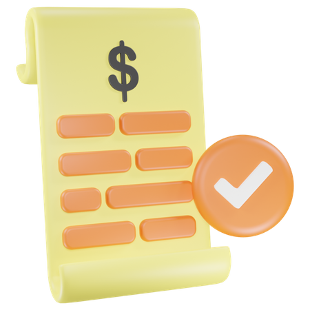 Facture  3D Icon