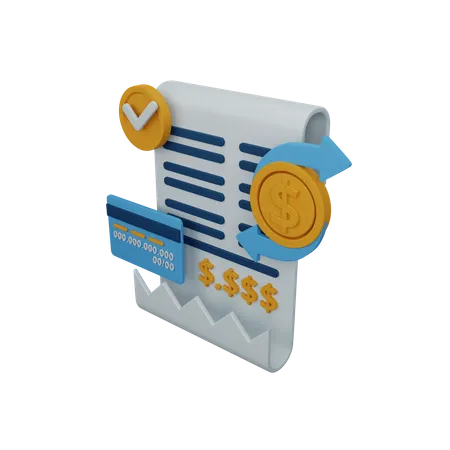 Facture  3D Icon