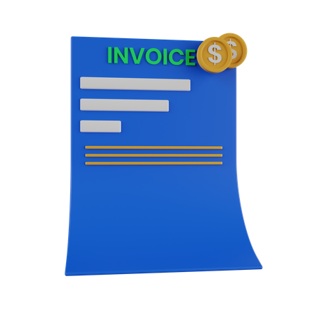 Facture  3D Icon