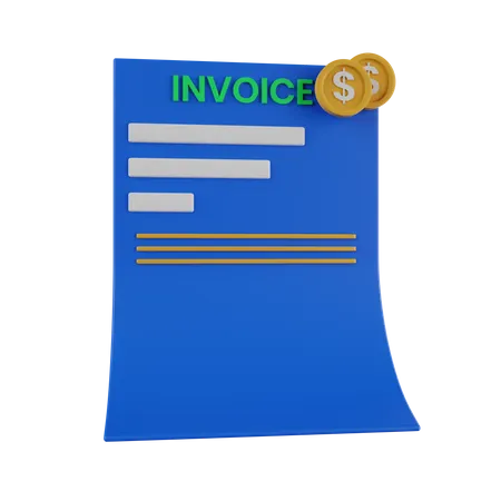 Facture  3D Icon