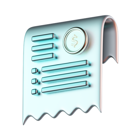 Facture  3D Icon