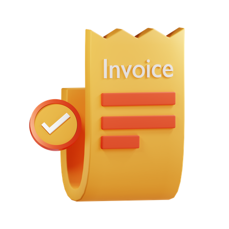 Facture approuvée  3D Icon