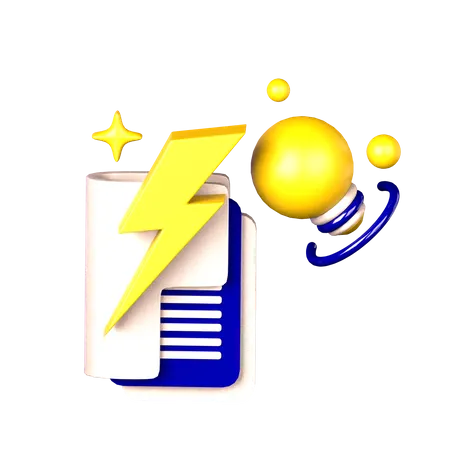 Facture d'électricité  3D Icon