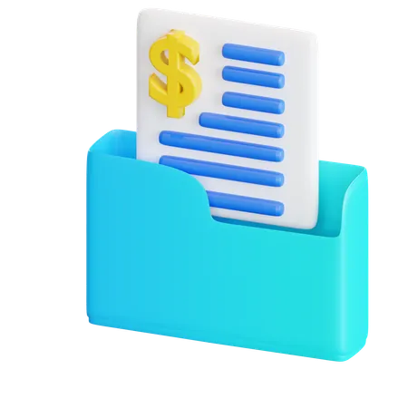 Facture  3D Icon